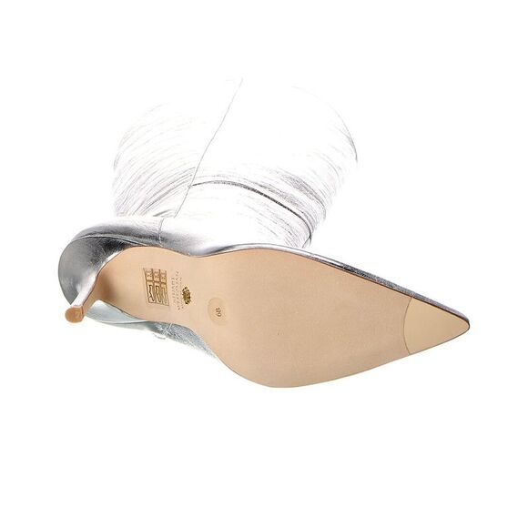 Stuart Weitzman Strt Outridr 100 Leather Boot, Silver - Picture 4 of 5